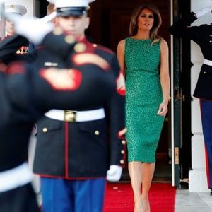 NWT Brandon Maxwell Leopard Jacquard Dress 8